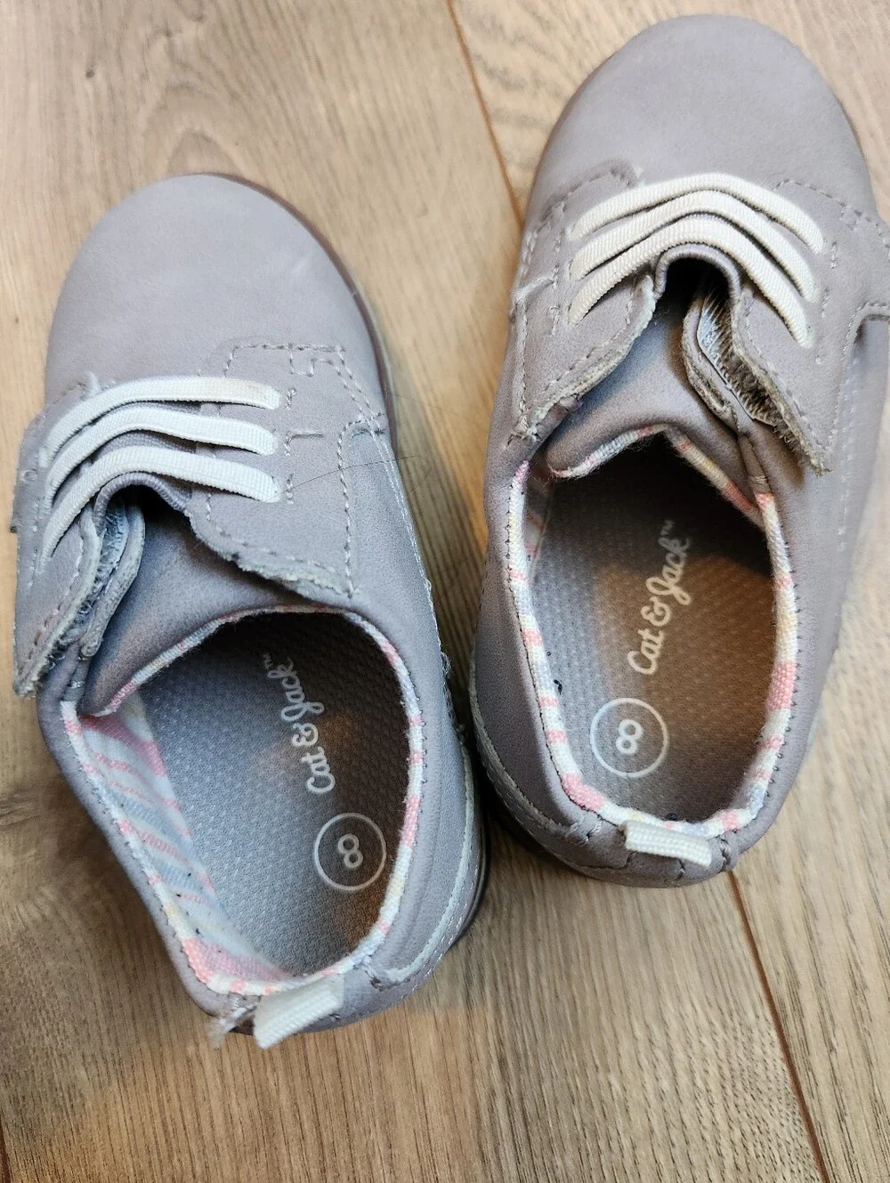 Size 8 Boys Gray Dress Shoes